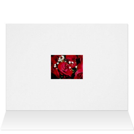 Roses & Baby Breath I Love You Card (Inside Horizontal (Top))