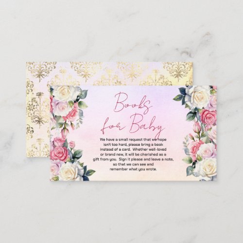 Roses Baby in Bloom Floral Books for Baby Enclosure Card