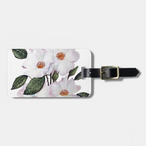 Roses Ballerina Floral Art Luggage Tag