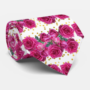roses banner neck tie