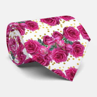 roses banner neck tie