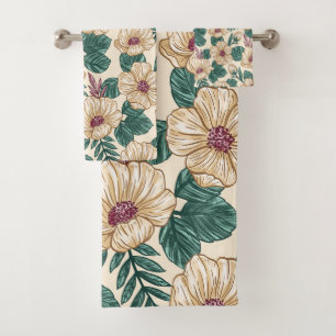 Roses Bath Towel Set