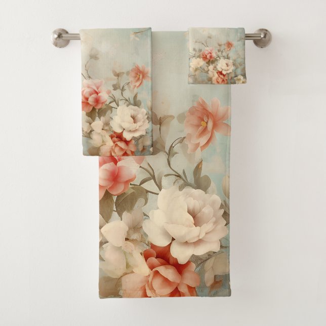 Roses Bath Towel Set (Insitu)