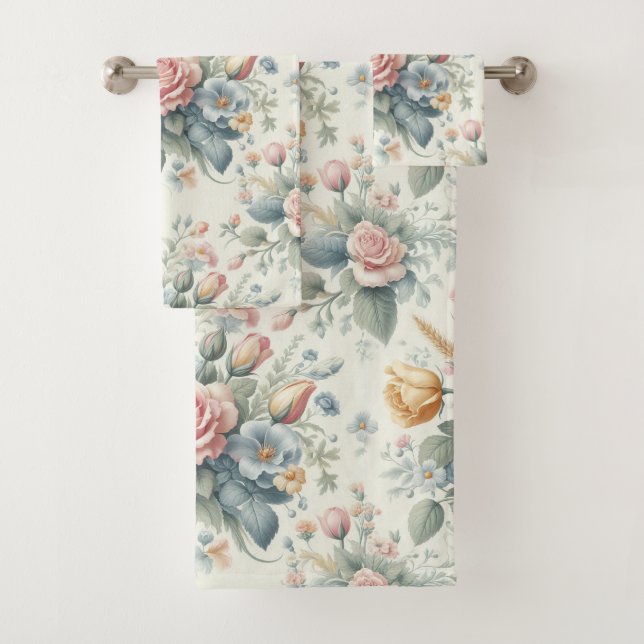 Roses  bath towel set (Insitu)