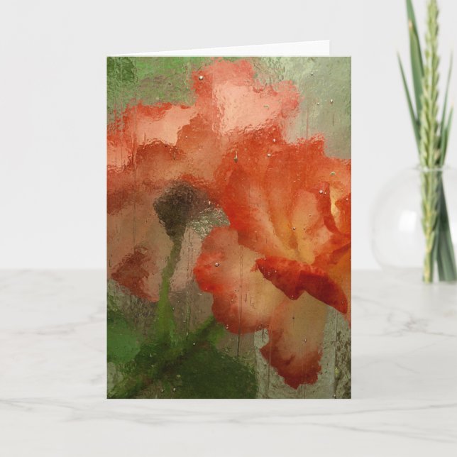 Roses Behind Glass Card (Front)