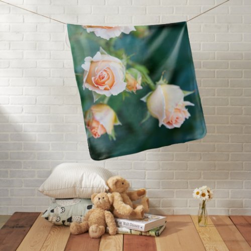 Roses Beige Gentle Baby Blanket