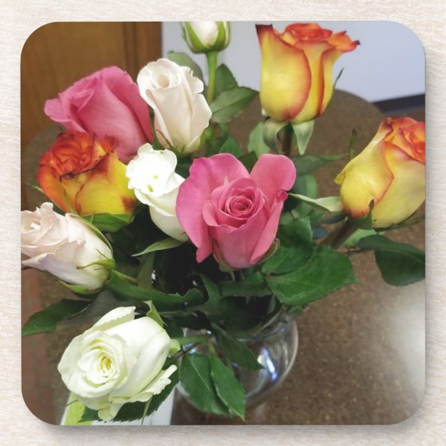 Roses Beverage Coaster (Front)