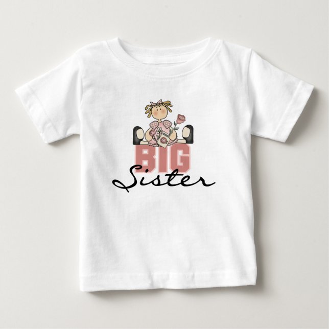 Roses Big Sister Baby T-Shirt (Front)