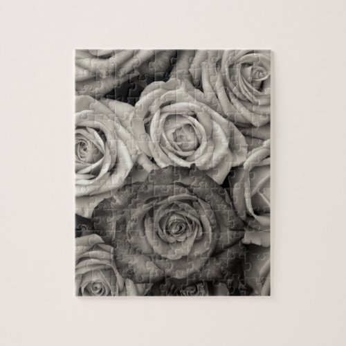 ROSES Black and White Photo Jigsaw Puzzle