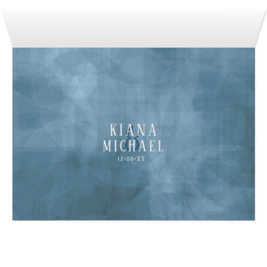 Roses Blue/Peach Wedding Thank You ID584 (Inside Horizontal (Bottom))