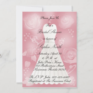 Roses Blush Bridal Shower Invitation