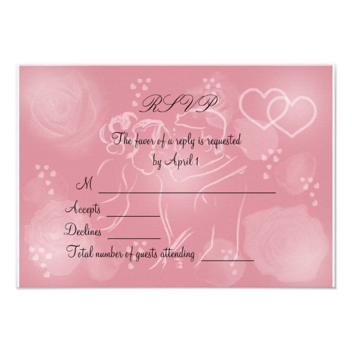 Roses Blush RSVP Card Announcement