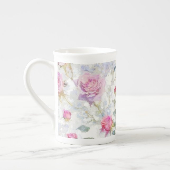 Roses Bone China Mug (Left)