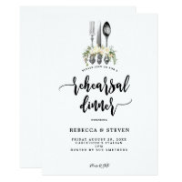 roses botanical rehearsal dinner invitation