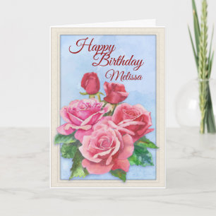 Roses bouquet birthday card