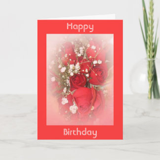 Roses Bouquet Birthday Card