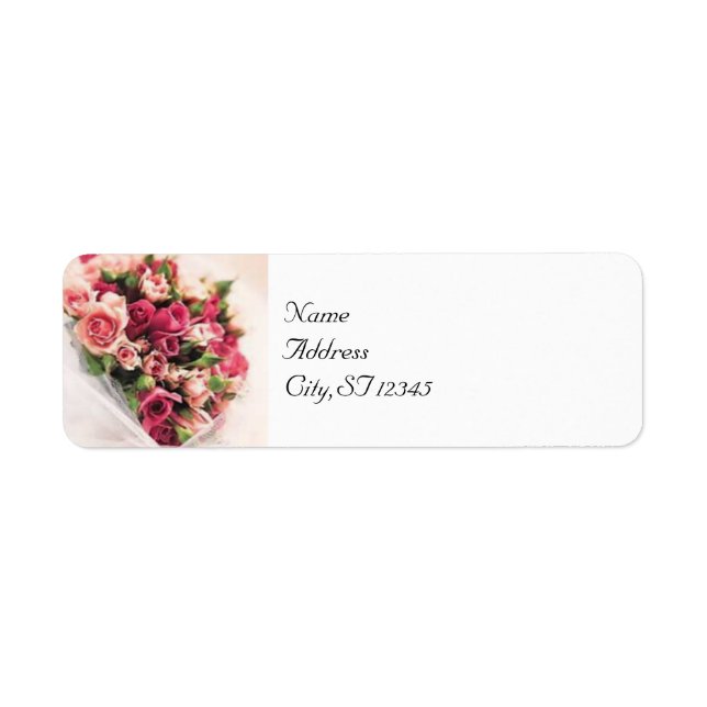 Roses Bouquet Label (Front)
