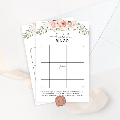 Roses bridal shower bingo game