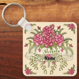 Roses Bride Wedding keychain
