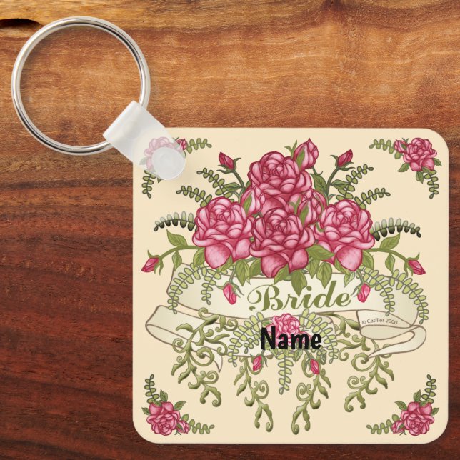 Roses Bride Wedding keychain (Front)