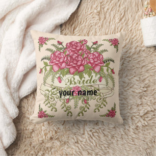 Roses Bride Wedding pillow