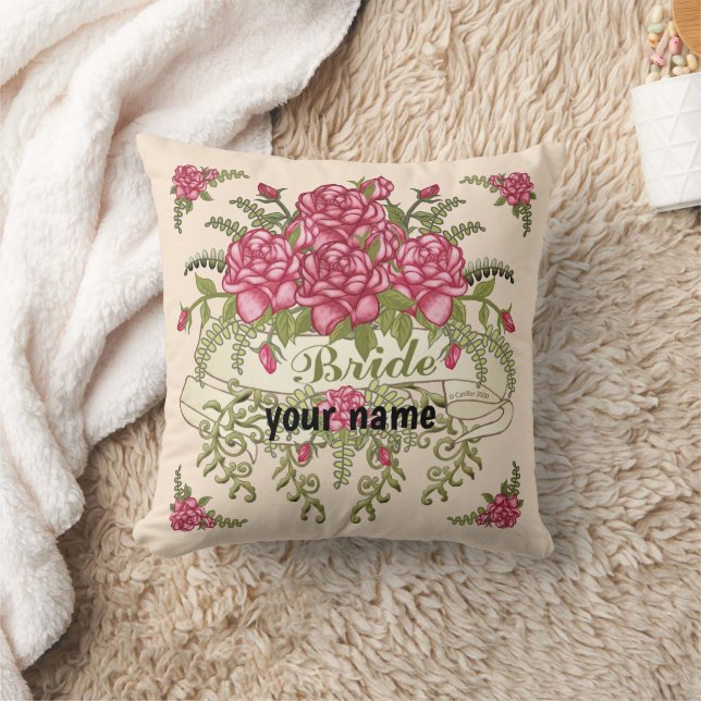 Roses Bride Wedding   pillow (Blanket)