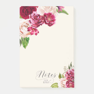Roses Burgundy/Cream Wedding ID584 Post-it Notes