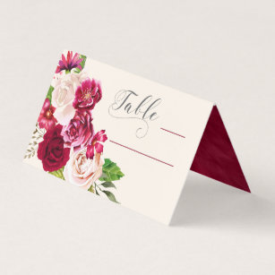 colored place cards wedding