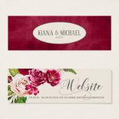 Roses Burgundy/Cream Wedding Website ID584 (Front & Back)