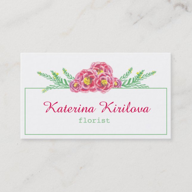 Roses Business Card (Front)
