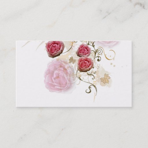 Customizable Roses Business Card