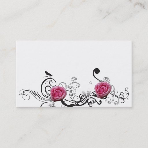 Customizable Roses Business Card