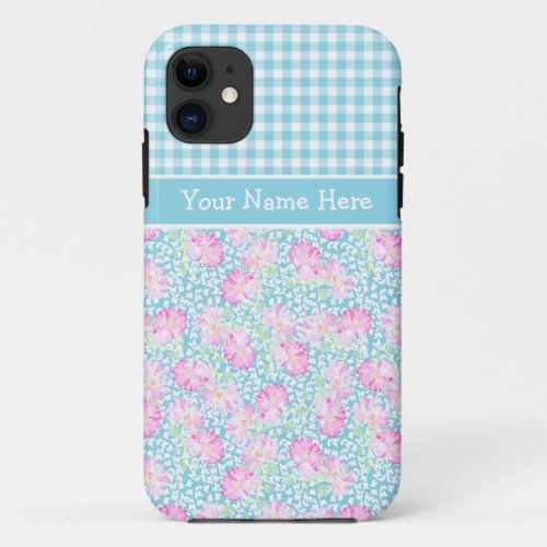 Roses Butterflies Gingham iPhone 55s Xtreme Case