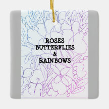 Roses Butterflies & Rainbows Vivid