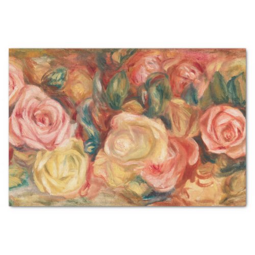 Roses by  Auguste Renoir Tissue Paper