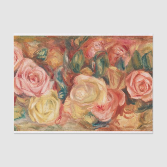 Roses by  Auguste Renoir Tissue Paper (Front)