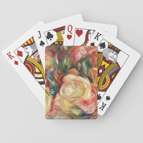 Roses by Pierre_Auguste Renoir Poker Cards