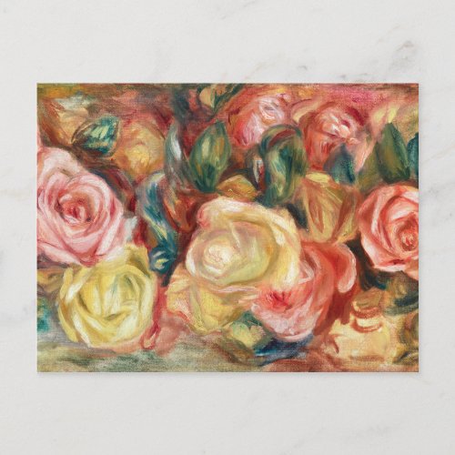 Roses by Pierre_Auguste Renoir Postcard