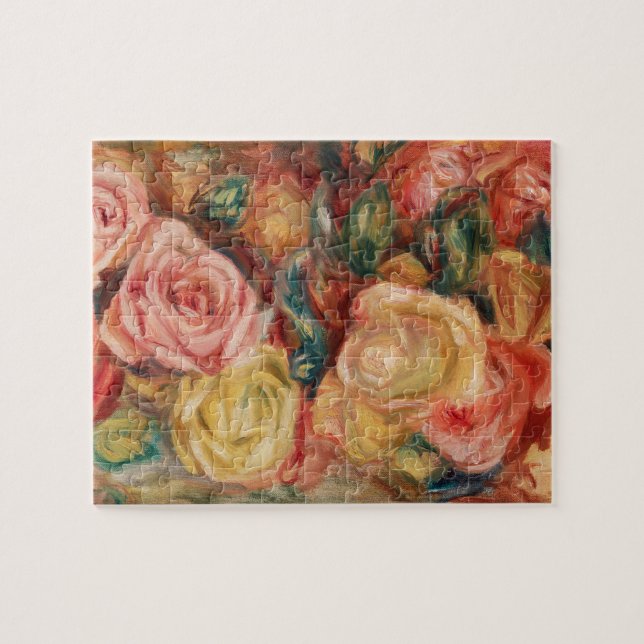 Roses by Renoir Impressionist Painting Jigsaw Puzzle (Horizontal)