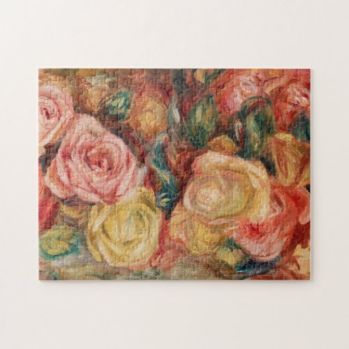 Roses by Renoir Impressionist Painting Jigsaw Puzzle