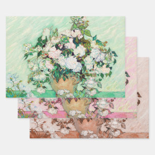 Roses by Vincent Van Gogh, Decoupage Wrapping Paper Sheets