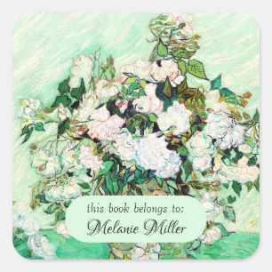 Roses by Vincent van Gogh Square Sticker