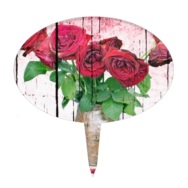 Roses Cake Topper (Front)