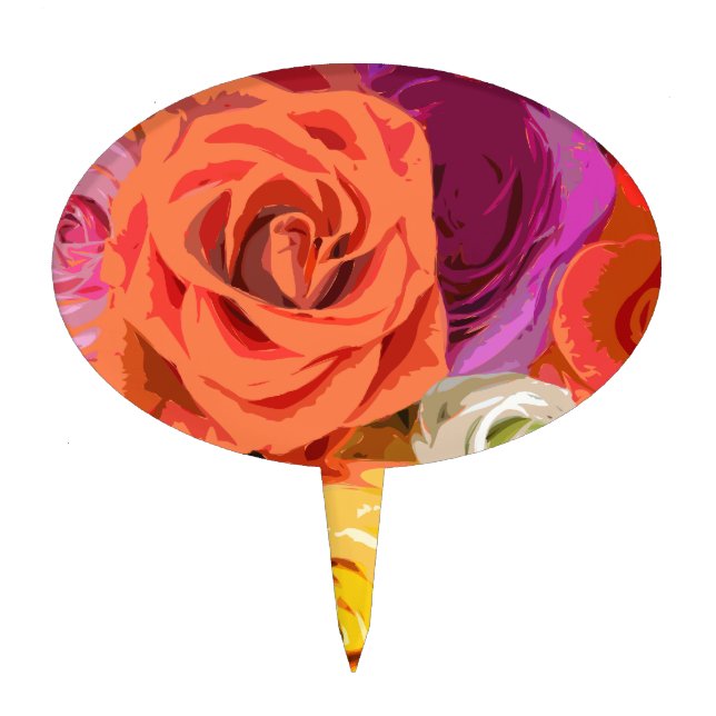Roses Cake Topper (Front)
