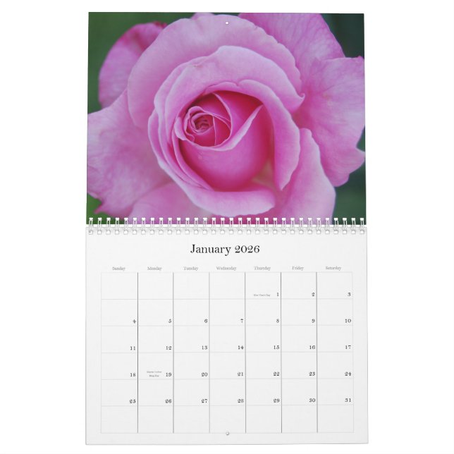 Roses Calendar (Jan 2026)