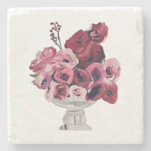 Roses Can Be Pink Stone Coaster