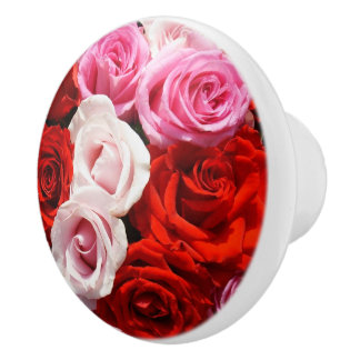 Roses Ceramic Knob