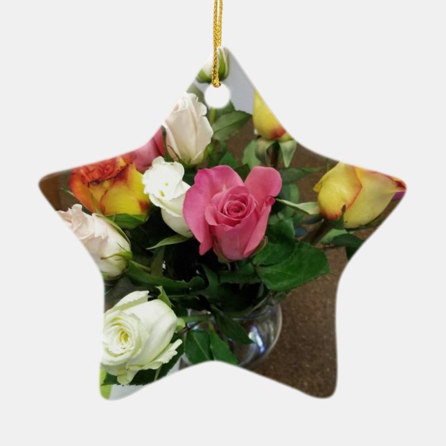 Roses Ceramic Ornament (Front)