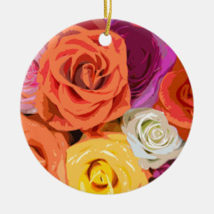 Roses Ceramic Ornament