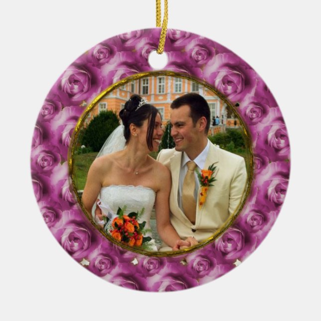 Roses Ceramic Ornament (Front)